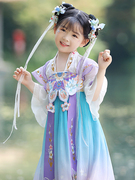 女童汉服襦裙夏季儿童唐装连衣裙小女孩中国风公主裙古装裙子