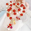 吉祥红玛瑙珍珠手链三圈原创设计奥地利水晶饰品手串女礼物国风潮