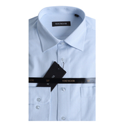 雅戈尔中年男士商务正装纯棉免烫条纹宽松大码长袖衬衫TA1DP14109