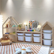 蒙氏儿童房布置攻略家具，组合套装婴儿用品，玩具收纳柜积木放置架子