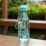 便捷密封防漏塑料水杯 透明摔不破汽水瓶 创意可爱随手杯