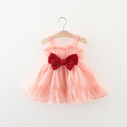 婴儿吊带裙夏季0一1岁女宝宝，2公主风3裙子4礼服5个6月7小童连衣裙