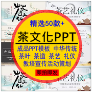 茶文化PPT模板中华传统茶叶茶道茶艺礼仪知识教宣传策划素材