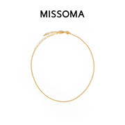 Missoma金色缠绕颈链 精致简约设计感百搭基础款女士锁骨链颈链