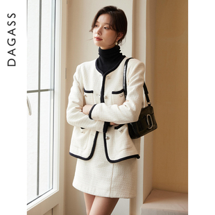 达佳诗名媛小香风套装女2023设计感小众气质洋气女士短外套