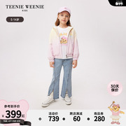 TeenieWeenie Kids小熊童装24春季女童渐变连帽拉链夹克外套