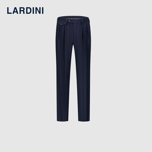lardini意大利进口山羊绒羊毛，商务西裤男铅笔条纹职业正装长裤子