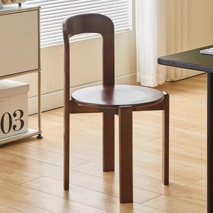 设计师家用餐椅时尚休闲成人靠背椅，民宿餐厅椅奶茶店实木餐桌椅子