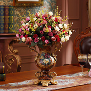 欧式客厅软装装饰品美式餐桌，电视柜玄关摆件花，插花器台面干花花瓶