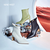 Nine West/玖熙弹力法式真皮裸靴秋冬尖头干练短靴瘦瘦靴子女