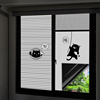卫生间窗户贴纸防走光仿百叶窗磨砂玻璃贴膜卡通猫咪遮光防晒窗贴