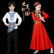 六一儿童新疆舞蹈演出服女童少数民族幼儿手鼓舞维吾尔族表演服