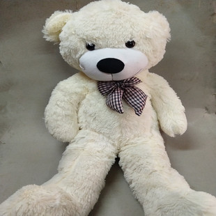 白色熊毛绒(熊毛绒)玩具公仔泰迪熊，领结熊嘉欣熊熊大白熊小熊娃娃