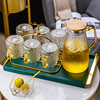 轻奢耐热玻璃杯家用客厅杯子，高级感水壶待客家庭，套装茶杯带把水杯