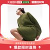 香港直邮潮奢 Topshop 女士 针织水手领迷你套头连衣裙(卡其色)