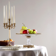 进口欧式水晶果盘美式古典餐桌果碗软，装饰品法式客厅玄关铜摆件