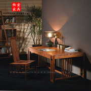 恒宜刺猬紫檀书桌实木家具简约现代新中式花梨木红木办公桌写字台