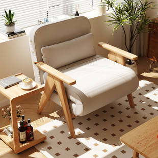 折叠沙发床两用多功能小户型客厅，网红2024单人，伸缩床实木1米2