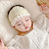 婴儿发带新生儿护囟门帽子女，宝宝发饰小公主，头饰防受凉遮脑门凉帽