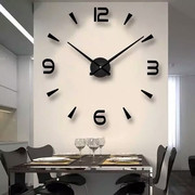 免打孔diy钟表挂钟客厅家用时尚，时钟现代简约装饰个性创意静音