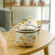 陶瓷小茶壶功夫茶具带过滤网，单壶350毫升办公中式红茶绿茶壶家用