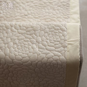 鱼鳞花纯色短毛绒沙发垫，布艺绗缝坐垫欧式高档防滑加厚沙发套