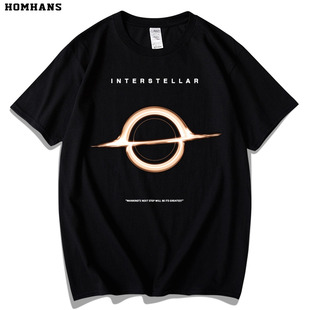 红韩interstellar星际穿越重磅纯棉短袖，太空科幻电影黑洞上衣t恤