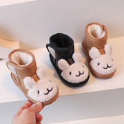 冬季儿童加厚雪地靴1-2-3岁宝宝，棉靴4男童女童中小童软底防滑短靴