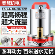 直流潜水泵12v24v48v60v72伏通用农用小型电瓶车抽水机电动车水泵