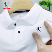 中国乔丹短袖T恤男半袖翻领宽松上衣polo衫跑步健身透气运动服男