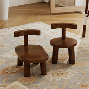 简约创意家用客厅实木，小凳子矮凳带靠背茶几，小板凳木头儿童小椅子