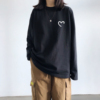 简约风长袖t恤女秋季韩版中长款打底衫宽松大码胖mm上衣ins潮