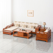 红木沙发组合带软装刺猬紫檀，小户型客厅贵妃，沙发中式全实木花梨木