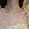 巴洛克椭圆珍珠镶钻双层项链时尚，气质颈链复古森系，夸张百搭项饰女