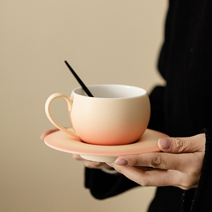 蝶妙士高颜值咖啡杯子高档精致小奢华咖啡杯套装陶瓷高级感专用杯