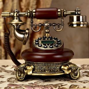 欧式复古电话机仿古家用时尚，创意座机老式转盘，客厅无线插卡电话机