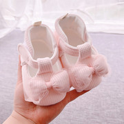 新生婴儿学步地板袜春夏款防掉0一6月男女宝宝软底，布鞋单鞋子(单鞋子)针织