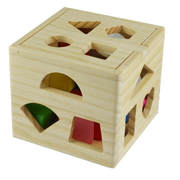 木制智力盒 儿童玩具形状配对启蒙木质 十三孔13孔积木益智