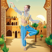 茉莉公主裙女童异域风情服饰阿拉伯女孩装扮舞台表演舞蹈演出套装