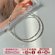 「波光粼粼」博主同款s925纯银，碎银子项链，轻奢简约网红设计锁骨链