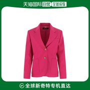 香港直邮Versace 女士桃红色弹力初剪羊毛西装外套