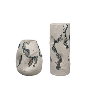 简约陶瓷镂空艺术花瓶摆件售楼处工艺品样板房软装插花器饰品