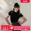 dancebaby拉丁摩登跳舞蹈服装女2024年春秋长袖练功服上衣861