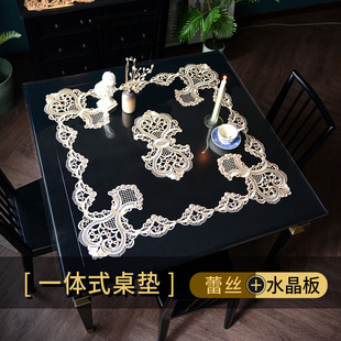 欧式正方形pvc桌垫四方，茶几垫软玻璃防水防油免洗桌垫八仙桌桌布