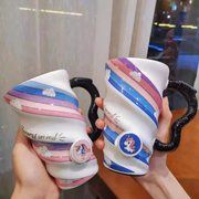 创意男女士办公室陶瓷杯情侣手柄带盖咖啡杯喝水家用牛奶马克杯