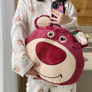 正版草莓熊抱枕(熊抱枕)公仔毛绒玩具沙发，靠枕女生睡觉抱玩偶情人节礼物