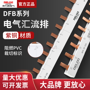 德力西空气开关紫铜排断路器1p 1p+n 2p空开接线排接线端子汇流