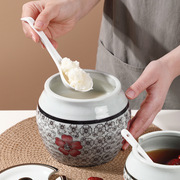 日式罐陶瓷家用厨房彩釉调料分装收纳罐防潮佐料盒复古调味盒