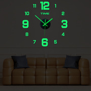 跨境挂钟创意夜光钟表，diy立体数字墙贴钟表，客厅挂墙鐘