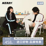 NERDY2023秋季撞色时尚休闲运动套装女宽松情侣外套休闲裤潮